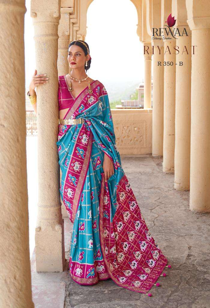 RIYASAT BY REWAA 350 TO 350-K SERIES DESIGNER PATOLA SILK SAREES