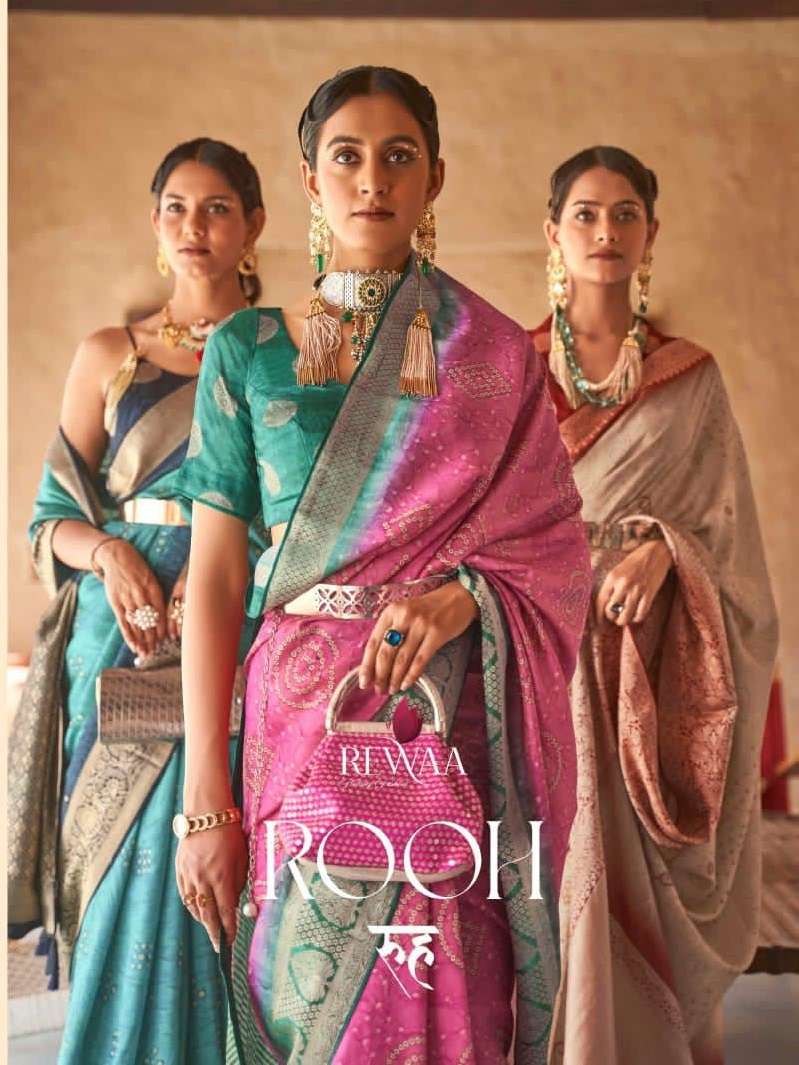 ROOH BY REWAA 378 TO 386 SERIES DESIGNER SILK JACQUARD SAREES