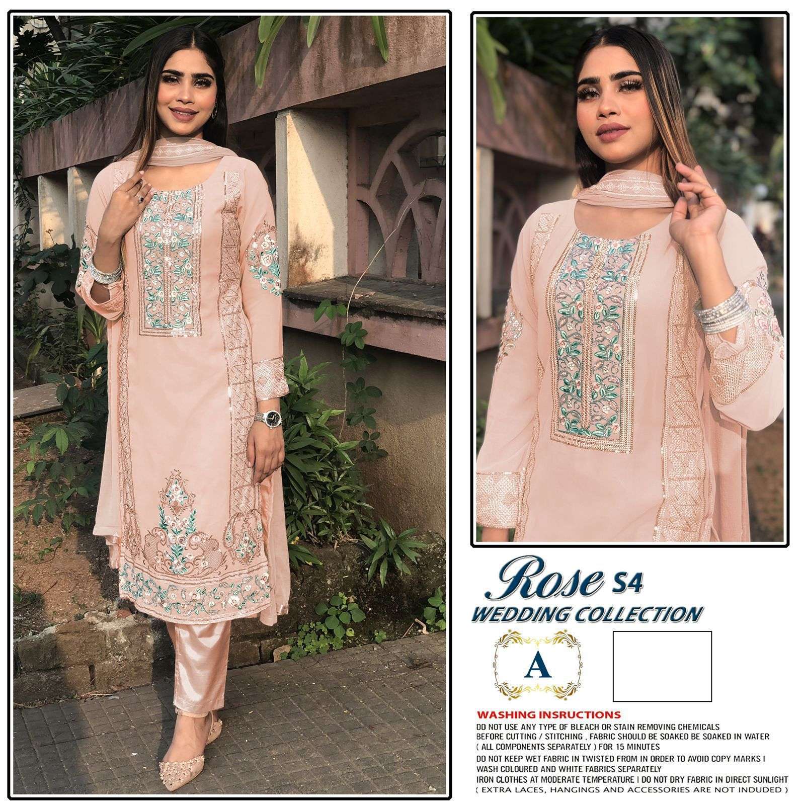 ROSE S4 BY SHANAYA FASHION DESIGNER EMBROIDERED DRESSES