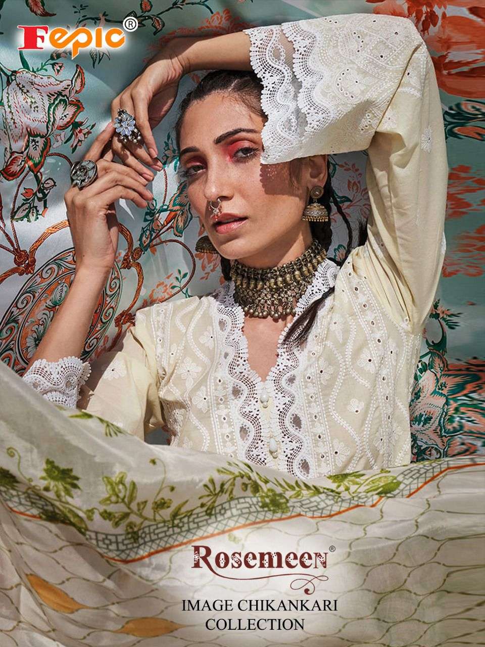 ROSEMEEN IMAGE CHIKANKARI COLLECTION BY FEPIC GEORGETTE EMBROIDERED DRESSES