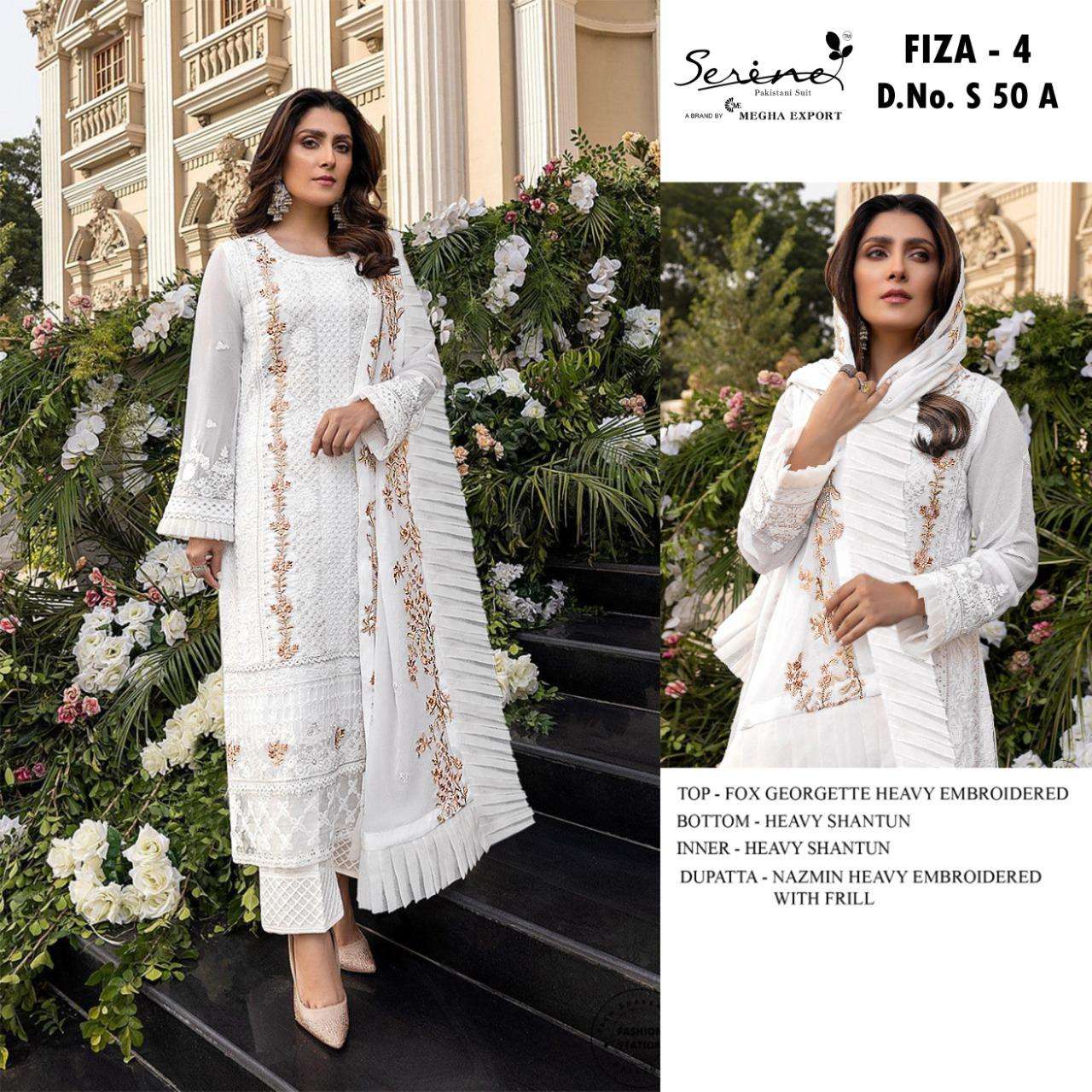 SERENE S-50 COLOURS BY SERENE GEORGETTE EMBROIDERED DRESSES