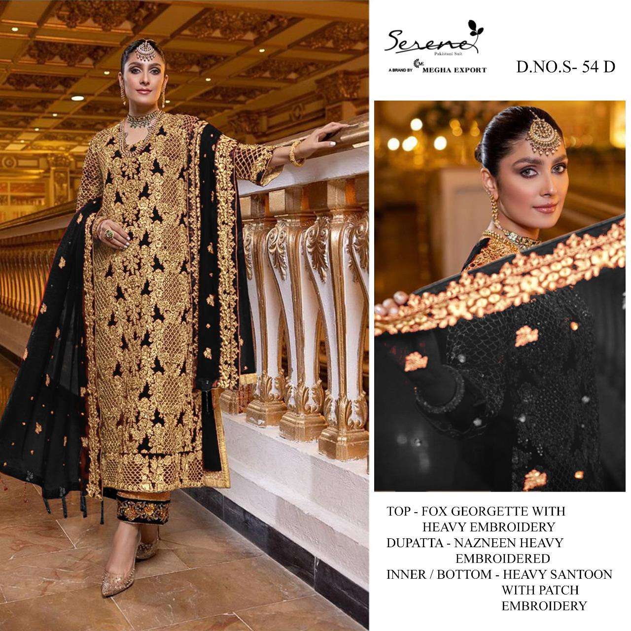 SERENE S-54 COLOURS BY SERENE S-54-A TO S-54-D SERIES PAKISTANI DRESSES