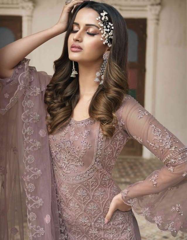 SHAHISTA 3308 COLOURS BY ASLIWHOLESALE BUTTERFLY NET HEAVY SHARARA DRESSES