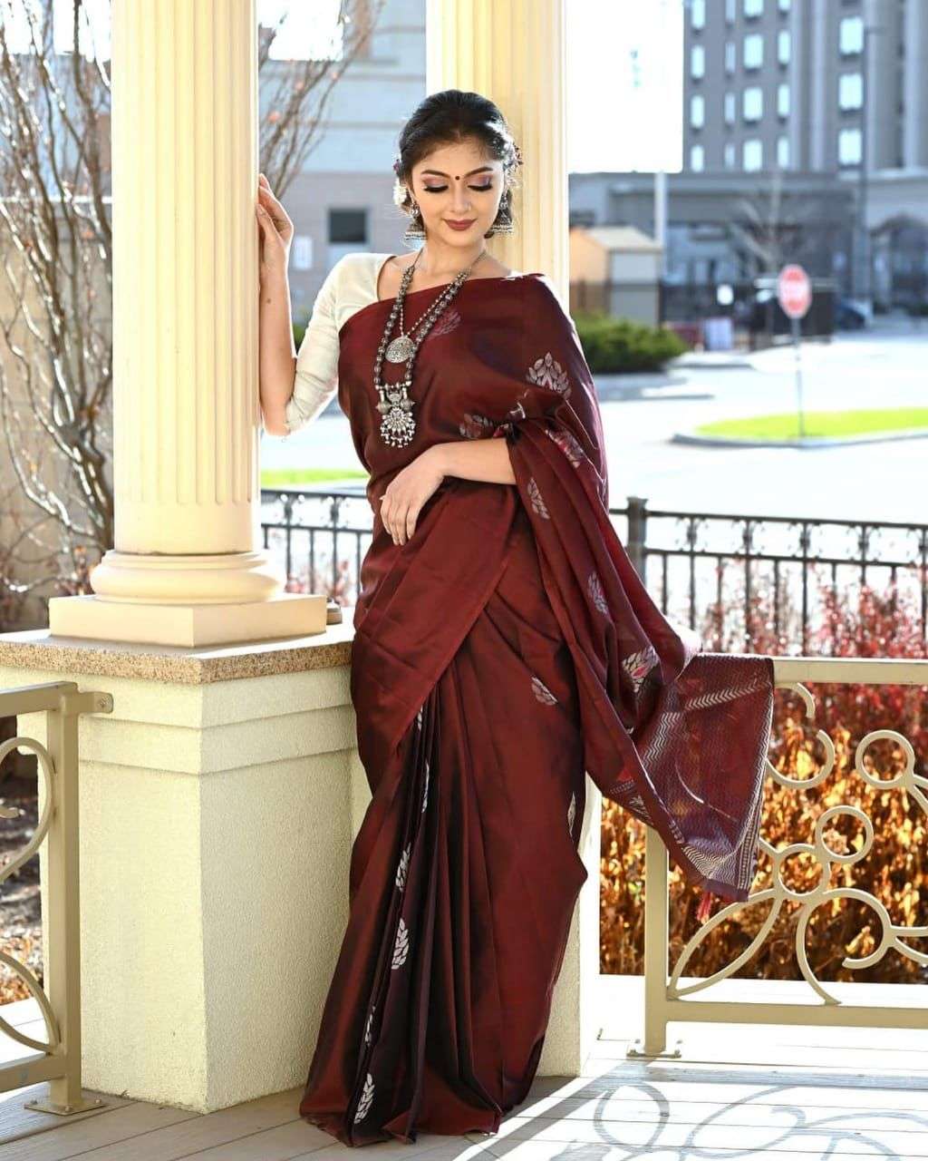 SILK-4072 BY ASLIWHOLESALE DESIGNER SOFT LICHI SILK SAREE