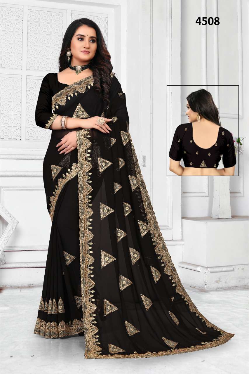 SILK-4508 BY ASLIWHOLESALE DESIGNER GEORGETTE SAREES