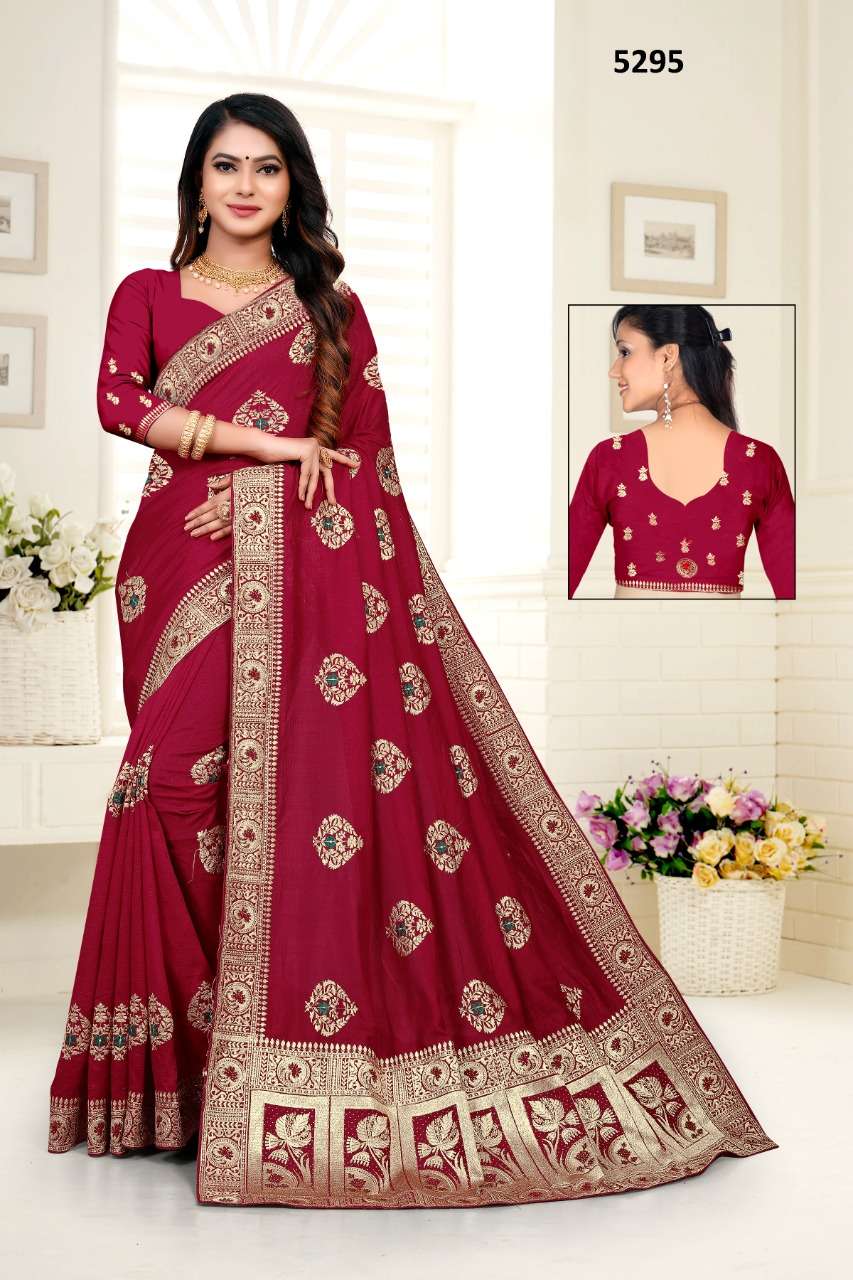 SILK-5295 BY ASLIWHOLESALE DESIGNER SILK SAREES