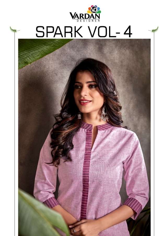 SPARK VOL-4 BY VARDAN DESIGNER KHADI SILK KURTIS WITH PANTS