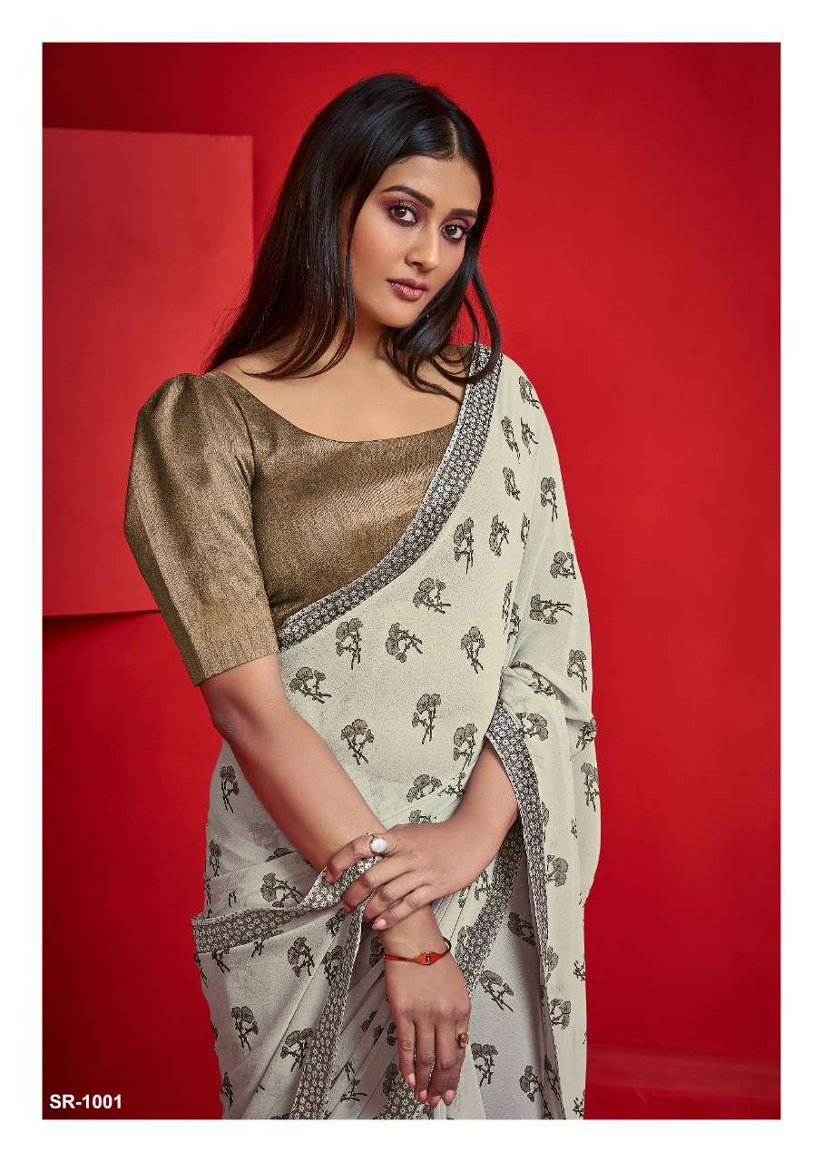 SRAVYA BY STAVAN 1001 TO 1010 SERIES DESIGNER WEIGHTLESS SAREES