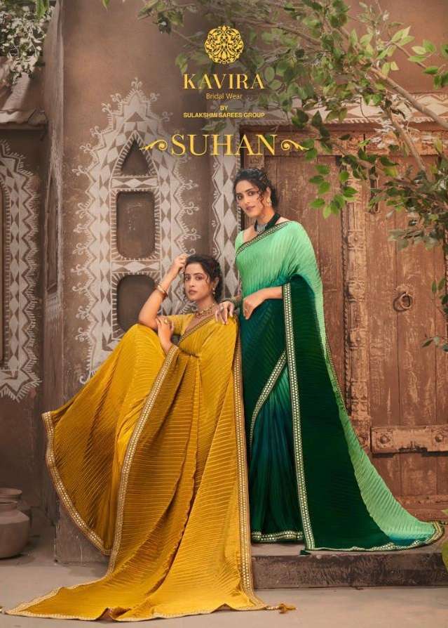 SUHAN BY KAVIRA DESIGNER GORGETTE SAREES