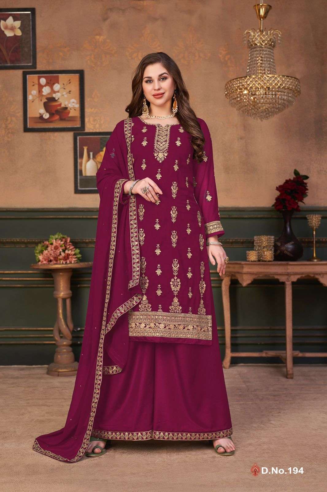 VAANI VOL-19 BY TWISHA 191 TO 194 SERIES FAUX GEORGETTE EMBROIDERED DRESSES