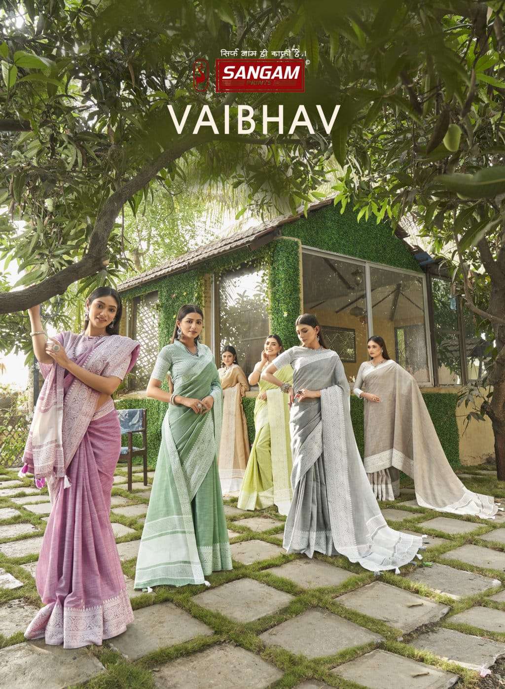 VAIBHAV BY SANGAM PRINTS STYLISH LINEN SAREES