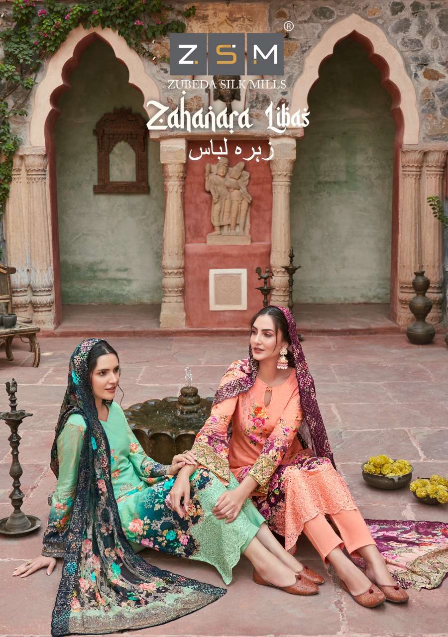 ZAHARANA LIBAS BY ZUBEDA SILK MILLS 1001 TO 1006 SERIES LAWN PAKISTANI DRESES