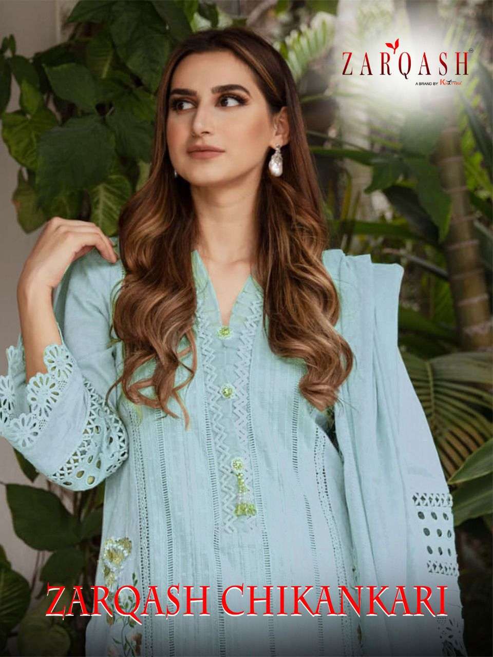 ZARQASH CHIKANKARI BY ZARQASH 2148 TO 2150 SERIES LAWN COTTON PAKISTANI DRESSES