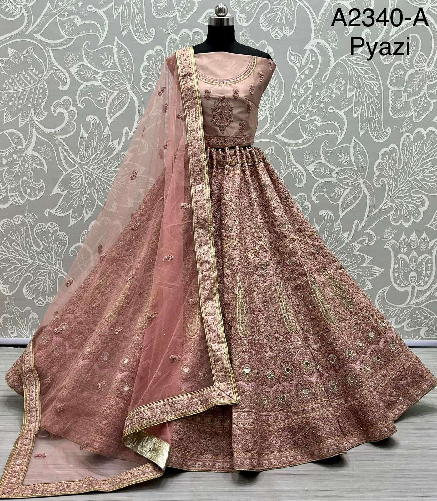 A2340 COLOURS BY ASLIWHOLESALE HEAVY DESIGNER SILK BRIDAL LEHENGAS