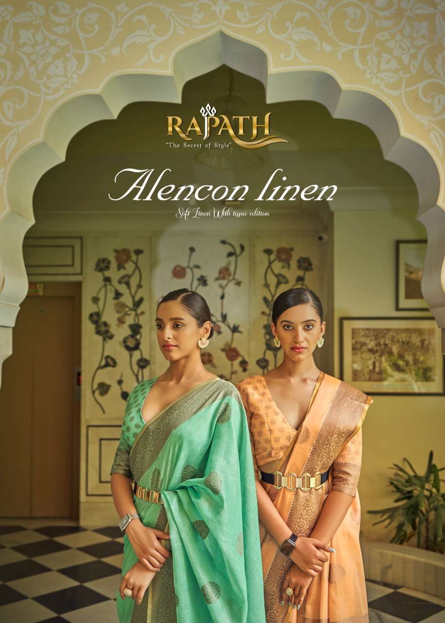 ALENCON LINEN BY RAJPATH 31001 TO 31006 SERIES LINEN SOFT SILK SAREES