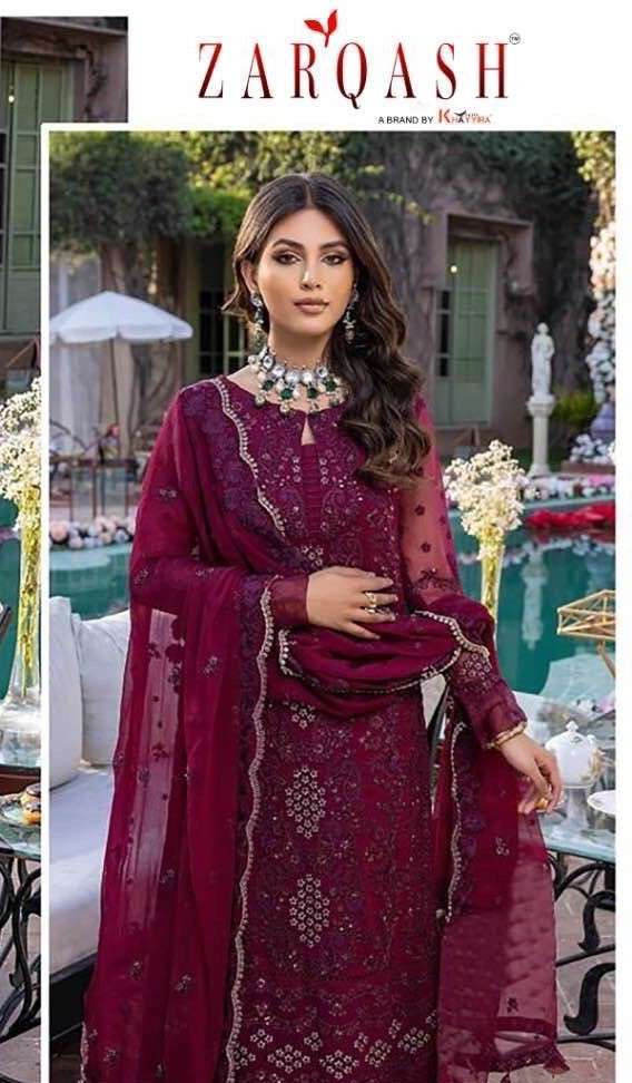 ALIF BY ZARQASH Z-2124-A TO Z-2124-D SERIES FAUX GEORGETTE DRESSES