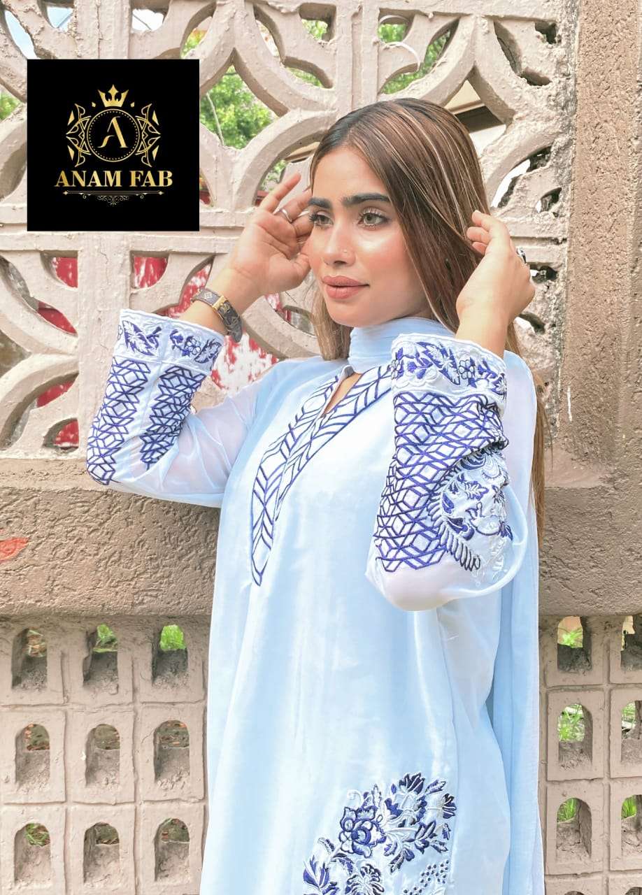 ANAM FAB 11215 BY ASLIWHOLESALE DESIGNER FAUX GEORGETTE DRESS