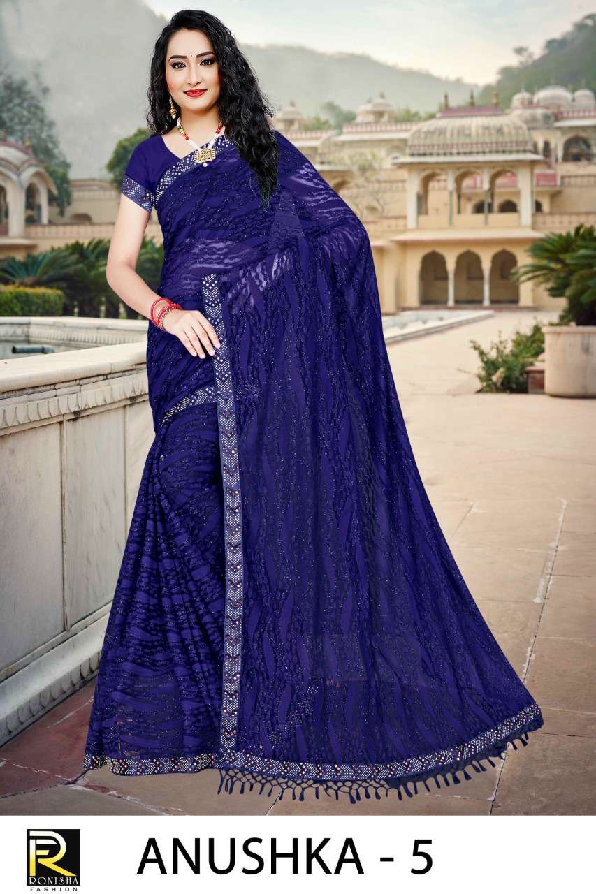 ANUSHKA BY RONISHA FASHION DESIGNER LYCRA SAREES