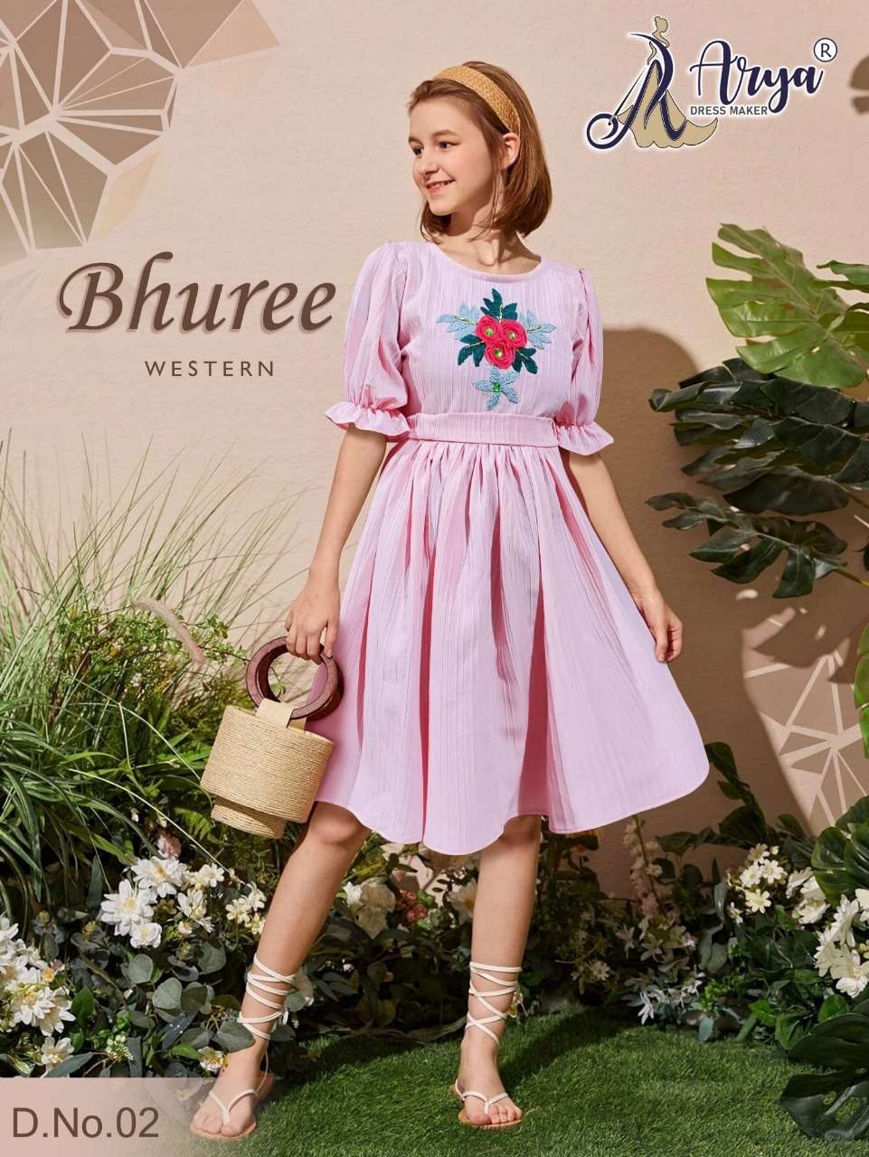 BHUREE WESTERN BY ARYA DRESS MAKER 01 TO 04 SERIES LYCRA KIDS FROCKS