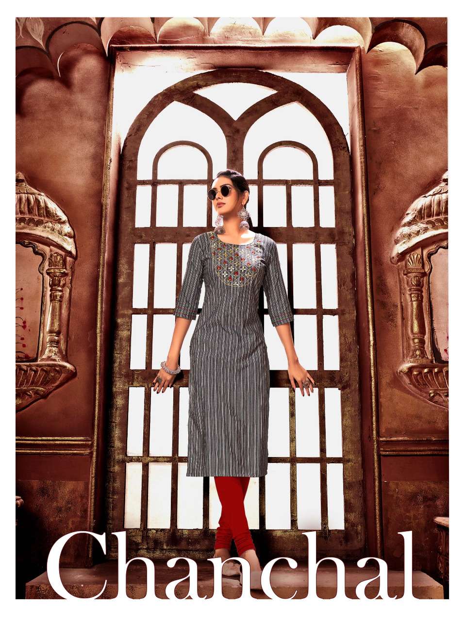 CHANCHAL VOL-1 BY ASLIWHOLESALE 1117 TO 1122 SERIES COTTON KURTIS