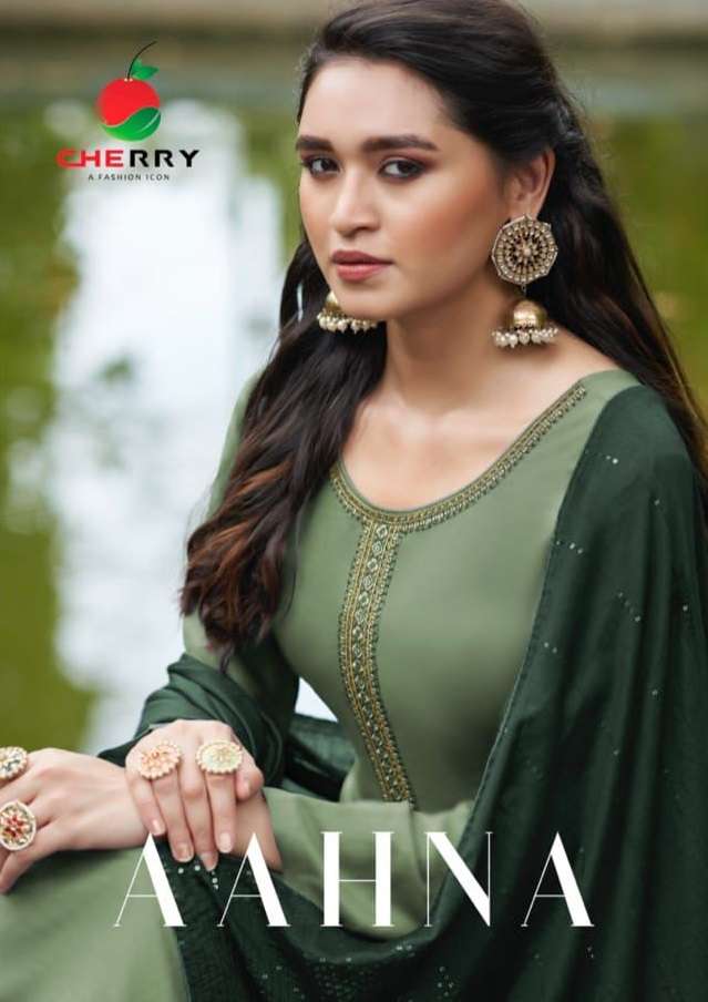 CHERRY AAHNA BY ASLIWHOLESALE 31 TO 34 SERIES DESIGNER SILK DRESSES