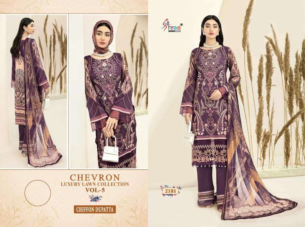 CHEVRON 2181 HIT DESIGN BY SHREE FABS LAWN PRINT PAKISTANI DRESS