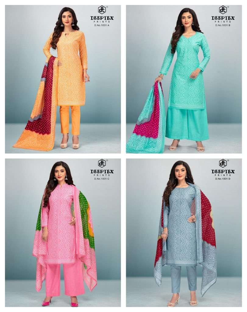 DEEPTEX COLOURS BY DEEPTEX 1001 TO 1005 SERIES COTTON PRINT DRESSES