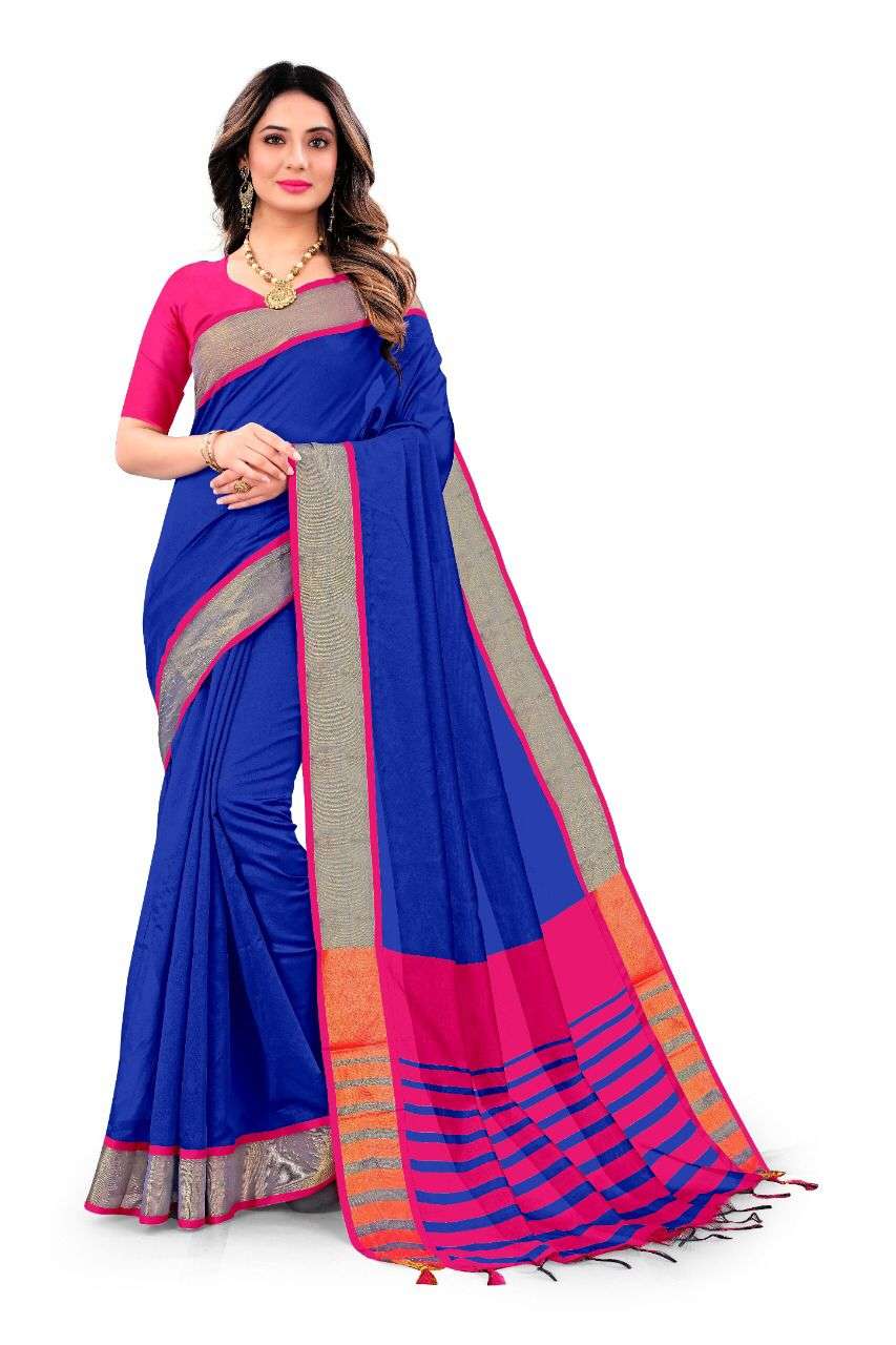 DW-4032 BY ASLIWHOLESALE 4032-A TO 4032-G SERIES COTTON SILK SAREES