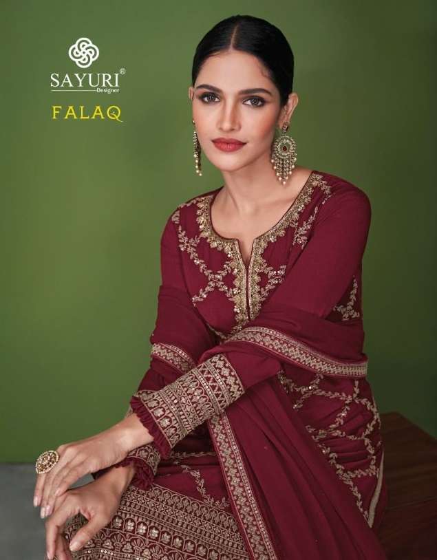 FALAQ BY SAYURI 148 TO 151 SERIES GEORGETTE SHARARA DRESSES