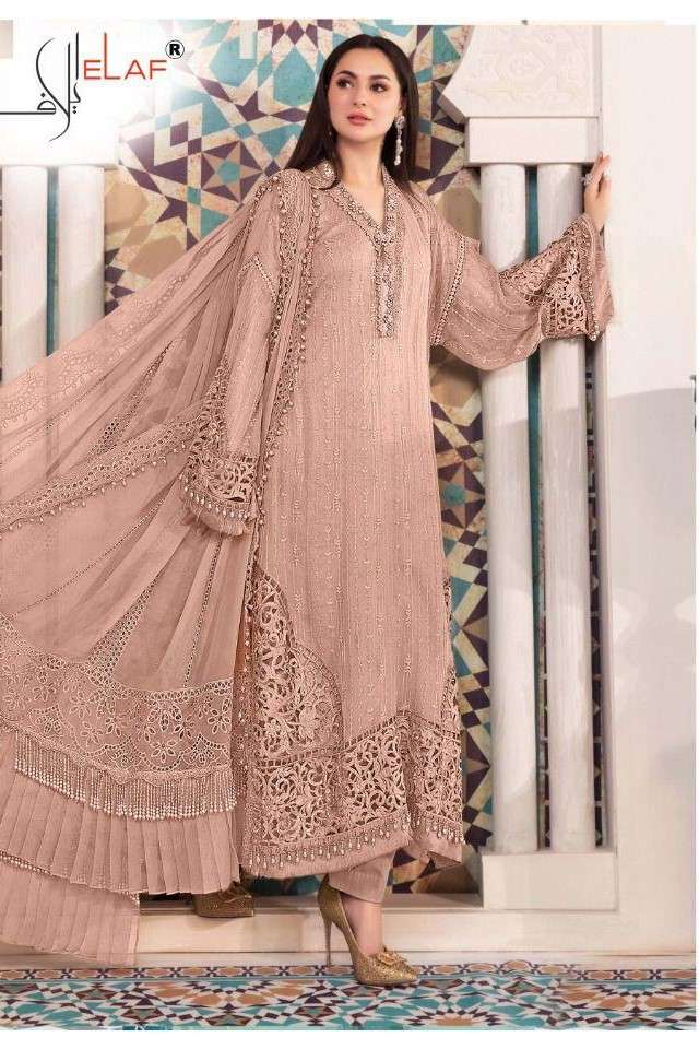 GALAXY FAB 155 HIT DESIGN BY ELAF HEAVY FAUX GEORGETTE PAKISTANI DRESS