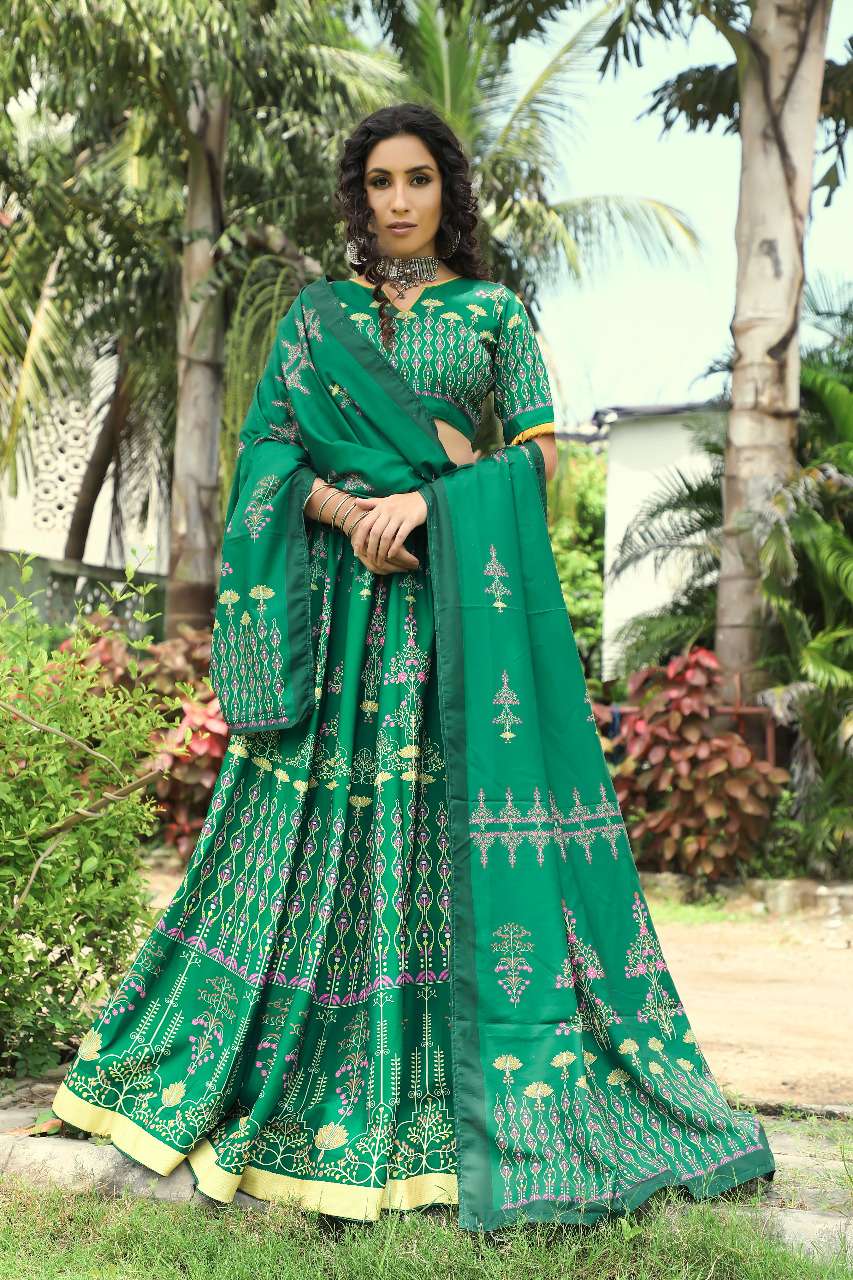 GRTN-7004 BY ASLIWHOLESALE DESIGNER ART SILK NAVRATRI LEHENGA