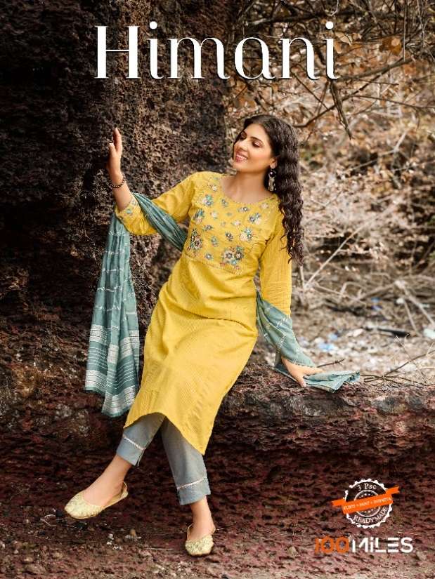 HIMANI BY 100 MILES 01 TO 04 SERIES COTTON EMBRIDERY STITCHED DRESSES