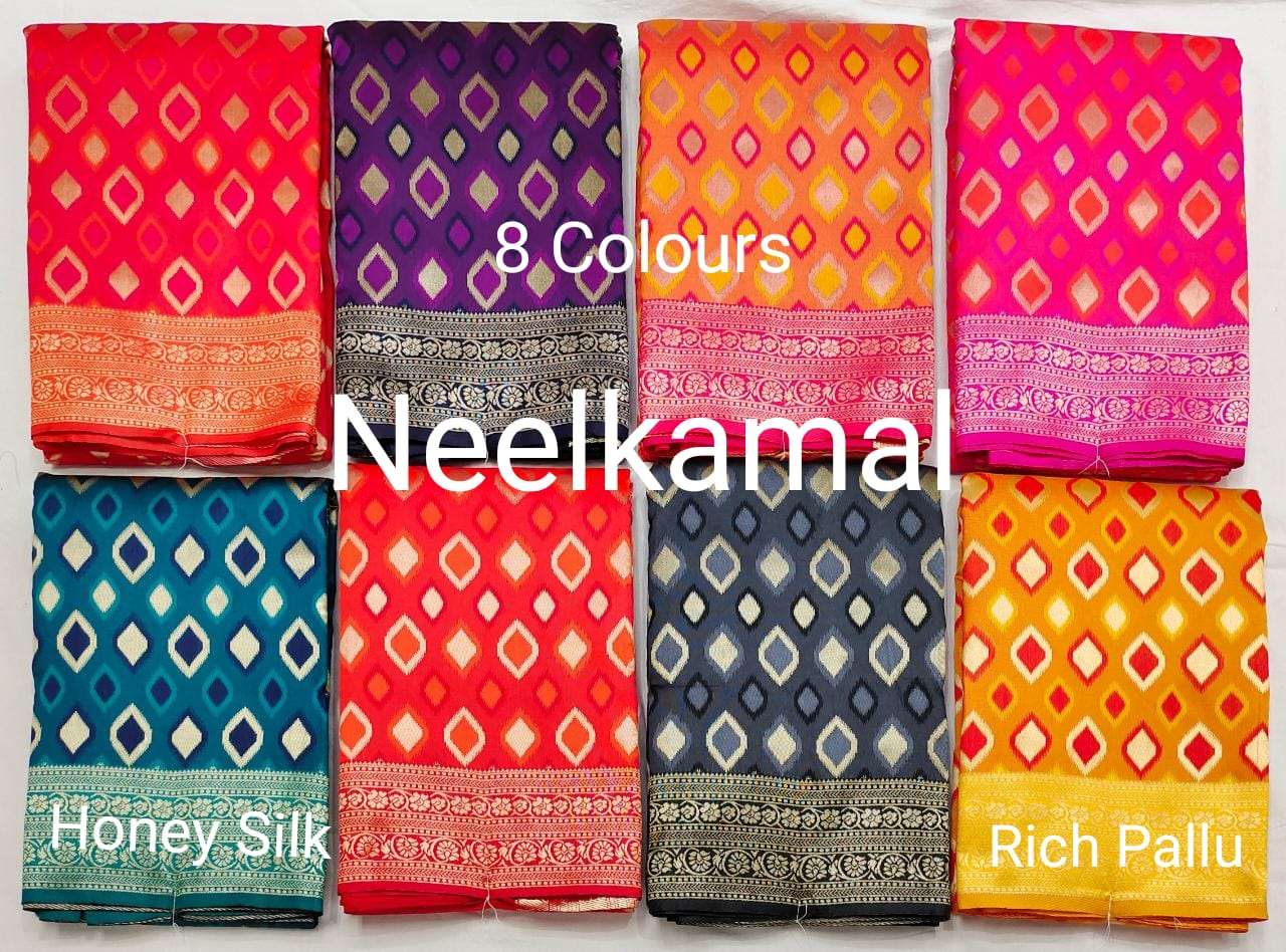 HONEY SILK BY NEELKAMAL SAREES DESIGNER SILK SAREES