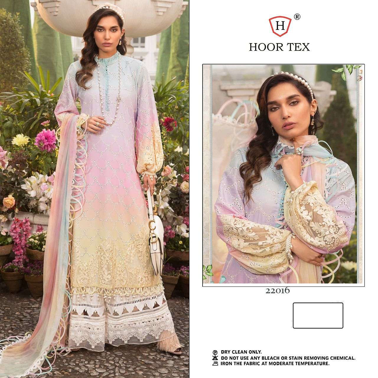 HOOR TEX 22016 BY HOOR TEX SOFT COTTON EMBROIDERED PAKISTANI DRESS