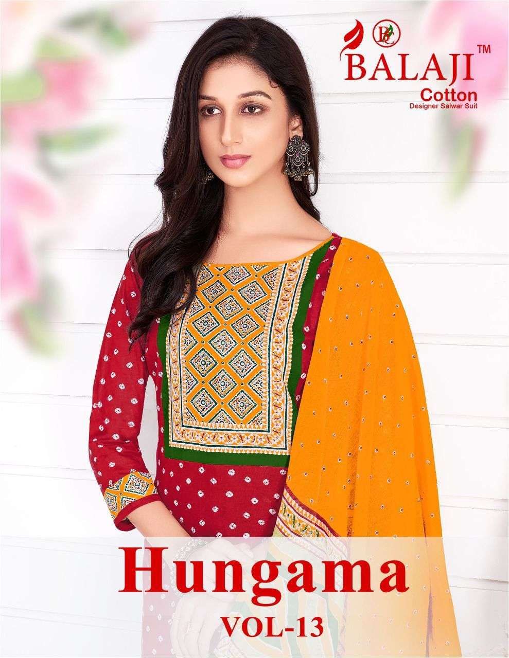 HUNGAMA VOL-13 BY BALAJI COTTON 1301 TO 1310 SERIES COTTON PRINT DRESSES