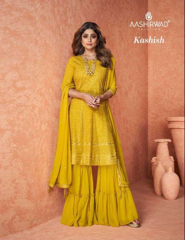 KASHISH BY AASHIRWAD CREATION 9219 TO 9222 SERIES GEORGETTE STITCHED DRESSES