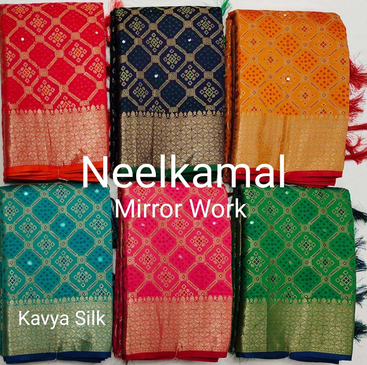 KAVYA SILK VOL-3 BY NEELKAMAL SAREES DESIGNER PATOLA SILK SAREES