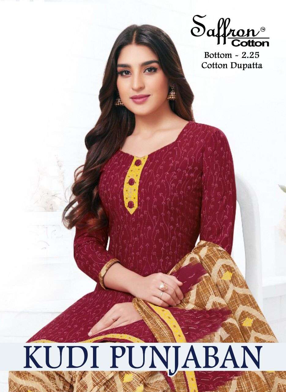 KUDI PUNJABAN BY SAFFRON COTTON 1001 TO 1012 SERIES COTTON PRINT DRESSES