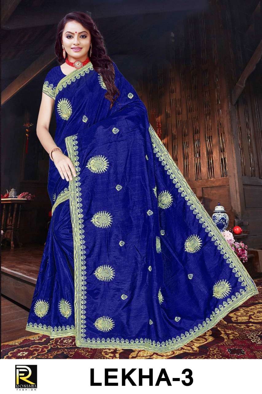 LEKHA BY RONISHA FASHION 01 TO 05 SERIES SILK DIAMOND WORK SAREES