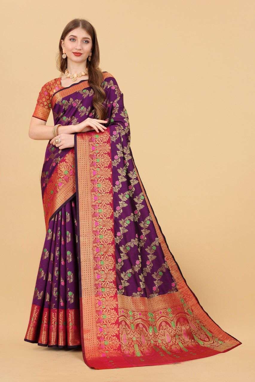 LERIYA RICH PALLU BY ASLIWHOLESALE 01 TO 08 SERIES LITCHI SILK SAREES