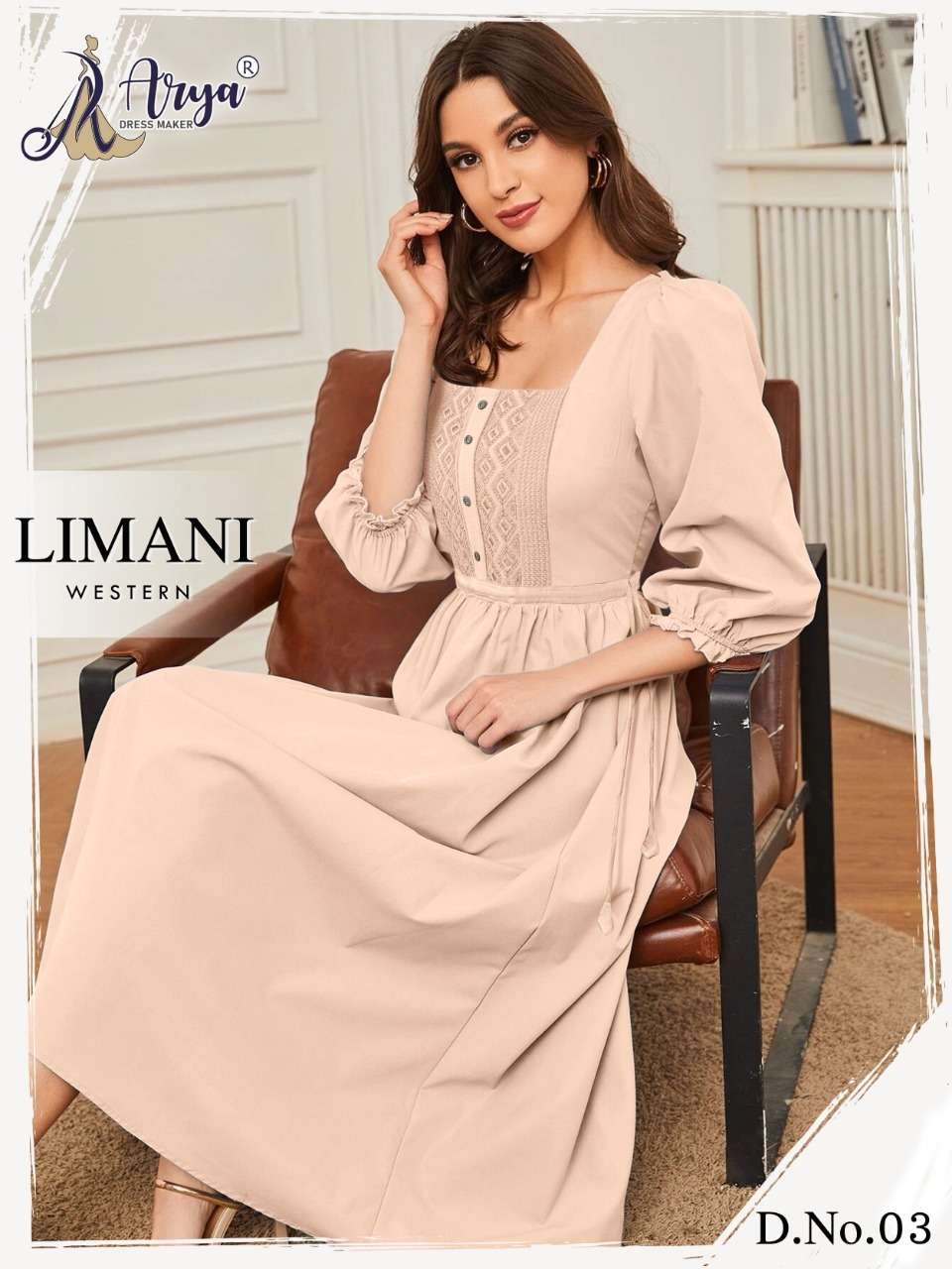 LIMANI WESTERN BY ARYA DRESS MAKER 01 TO 06 SERIES VISCOSE KURTIS