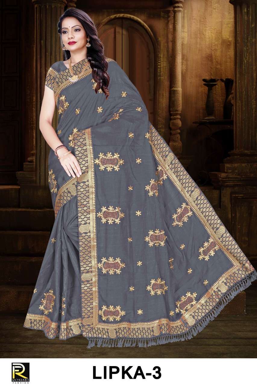 LIPKA BY RONISHA FASHION KUMARI SILK DIAMOND WORK SAREES