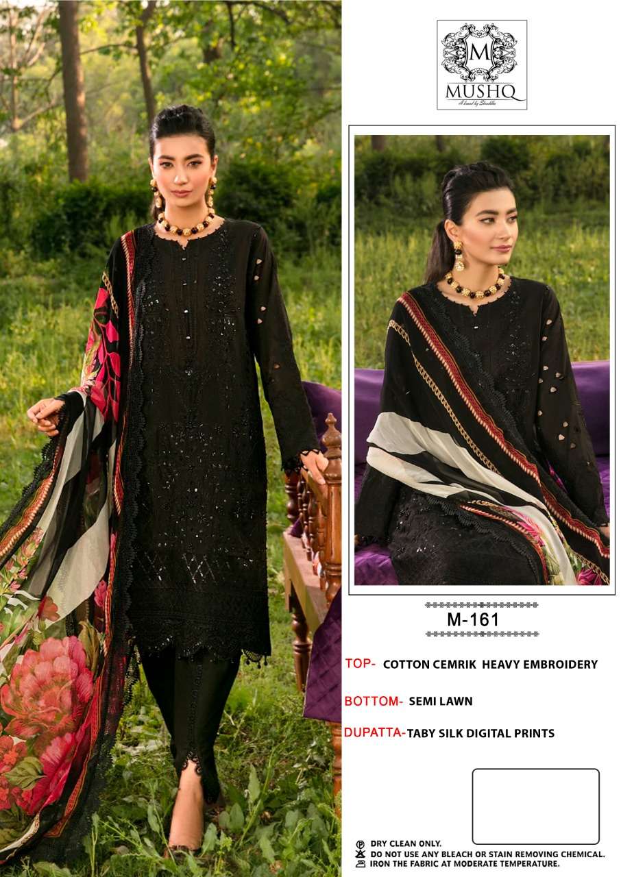 M-161 BY MUSHQ DESIGNER PURE COTTON PAKISTANI DRESS