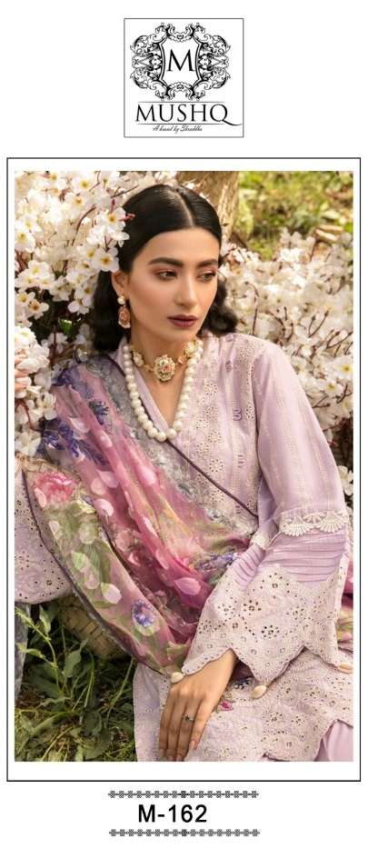 M-162 & M-163 BY MUSHQ DESIGNER PURE COTTON PAKISTANI DRESSES