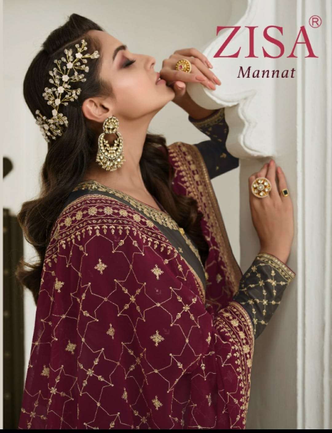 MANNAT BY ZISA 13071 TO 13076 SERIES SILK SEQUANCE WORK DRESSES