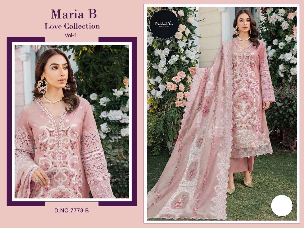 MARIA B LOVE COLLECTION VOL-3 BY MEHBOOB TEX COTTON EMBROIDERED DRESSES