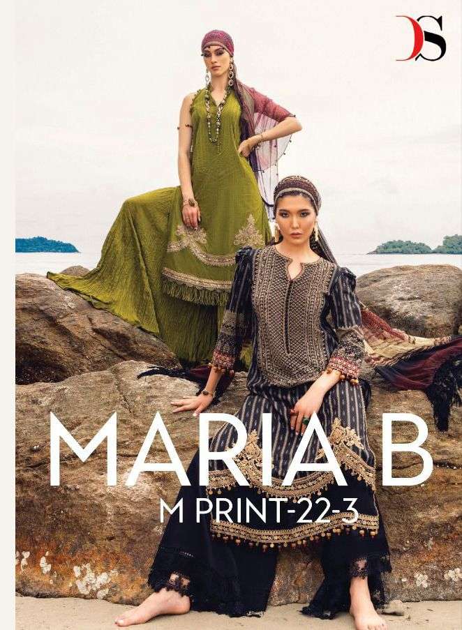 MARIA B M PRINT-22-3 BY DEEPSY SUITS 1681 TO 1688 SERIES COTTON PAKISTANI DRESSES