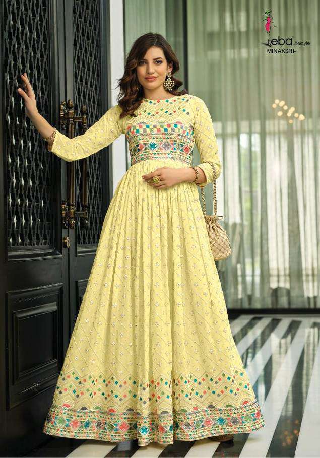 MINAKSHI BY EBA LIFESTYLE 1435 TO 1438 SERIES GEORGETTE EMBROIDERY GOWNS