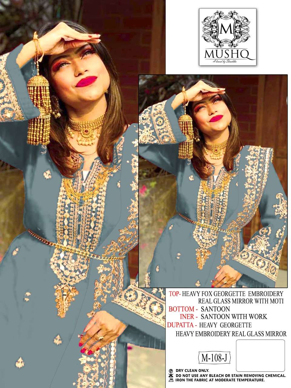 MUSHQ M-108 J HIT DESIGN BY MUSHQ FAUX GEORGETTE PAKISTANI DRESS