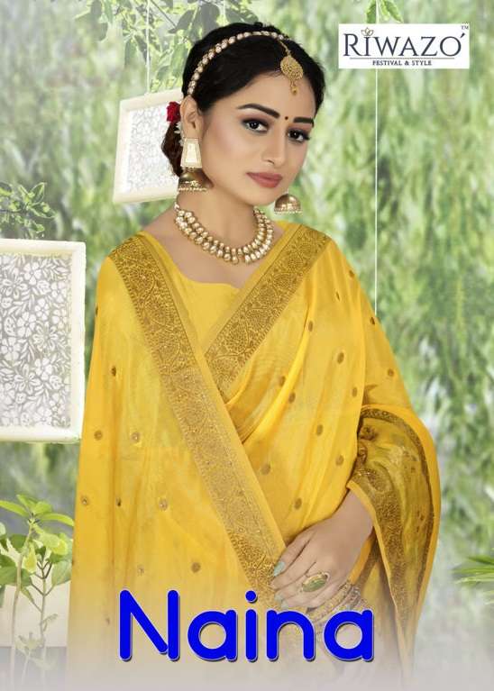 NAINA BY RIWAZO 1369 TO 1374 SERIES ORGANZA SIROSKI SAREES